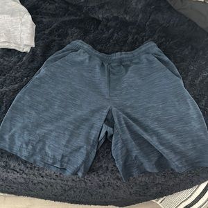 Lulu Pace breaker linerless 7” shorts in navy blue